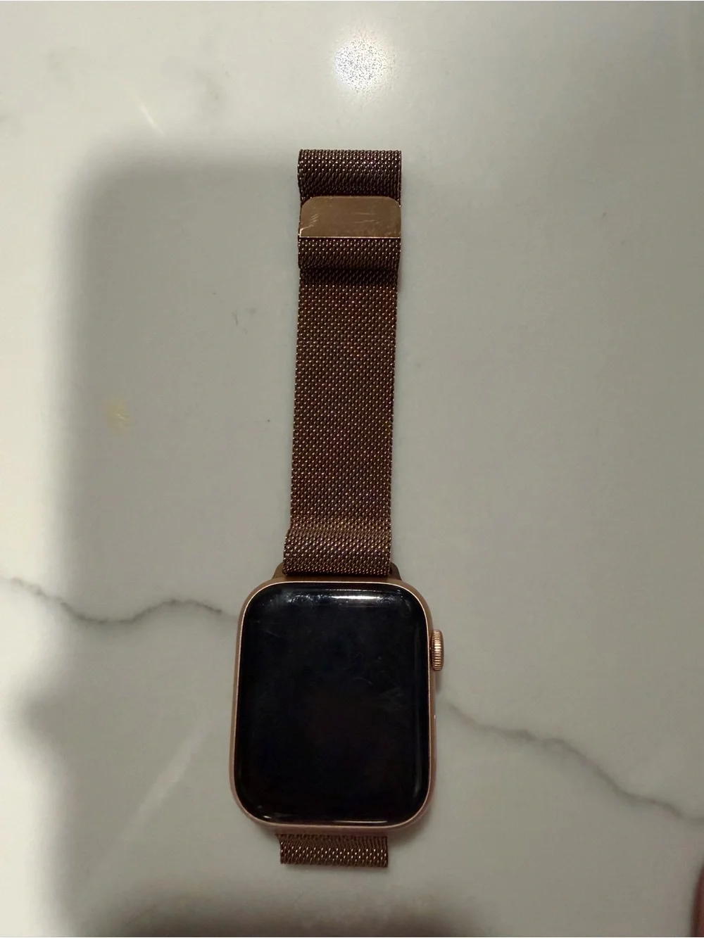 Apple Rose Gold Smartwatch with Matching Milanese Loop